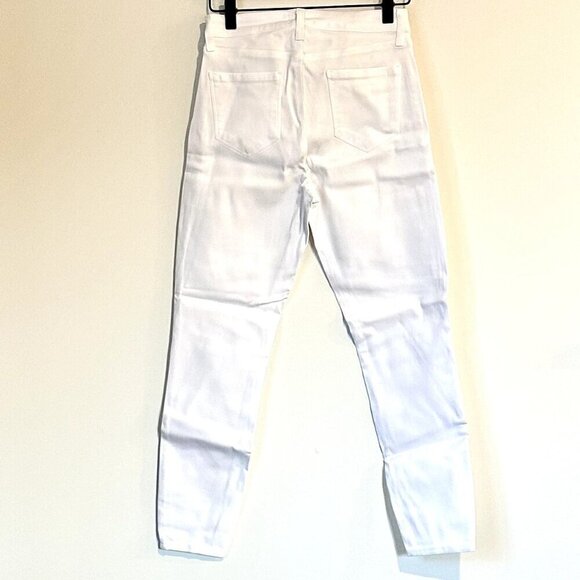 NWT L'AGENCE White Margot High Rise Skinny Jean in Blanc Coated - Size 27 - Picture 9 of 14